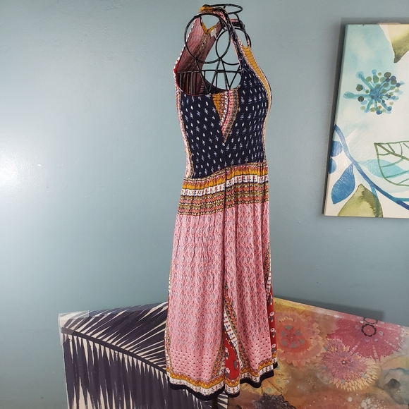 BOHO Patrons of Piece patch work rayon dress sz M - Picture 7 of 15